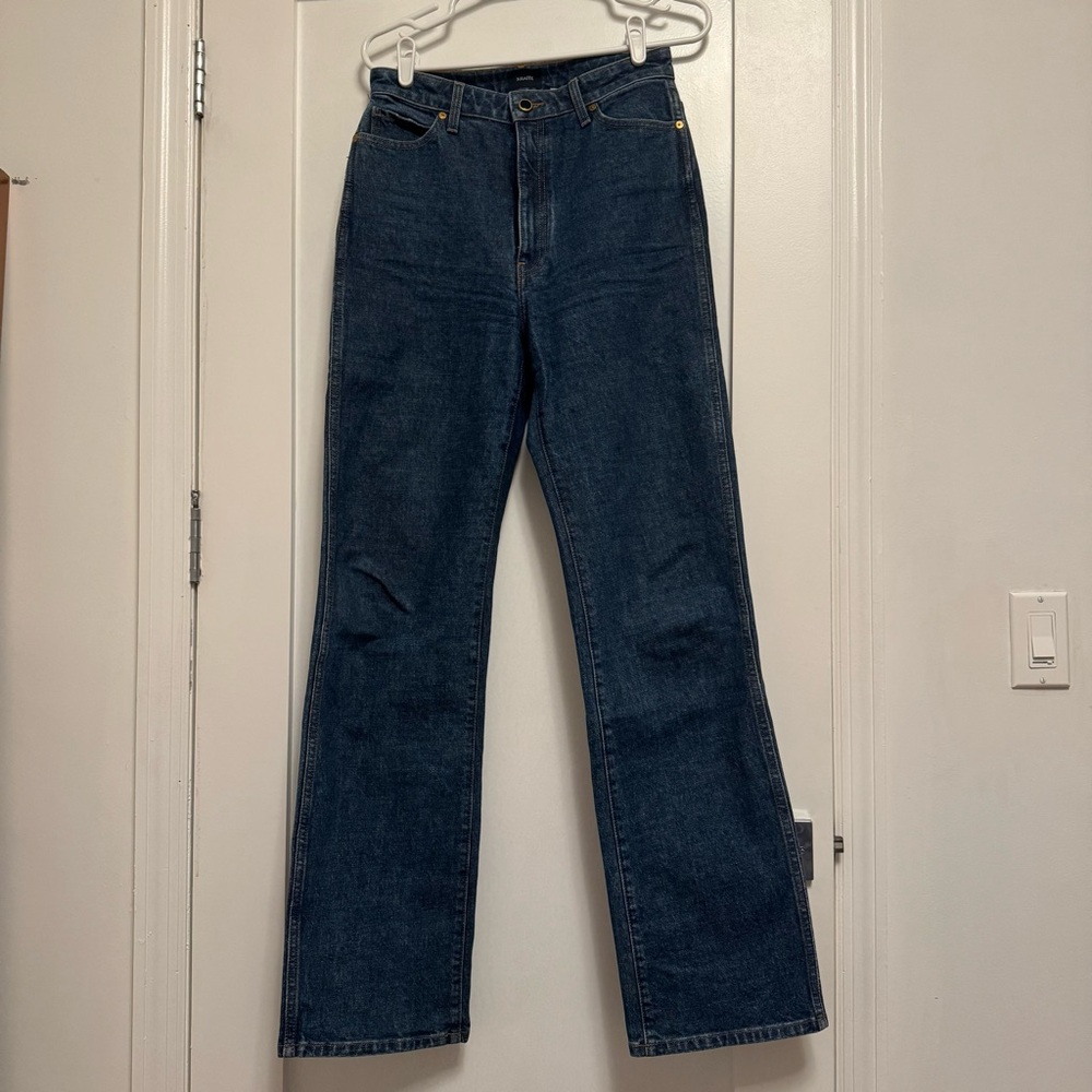 Khaite Danielle Straight Leg stretch jeans Montgomery wash size 28